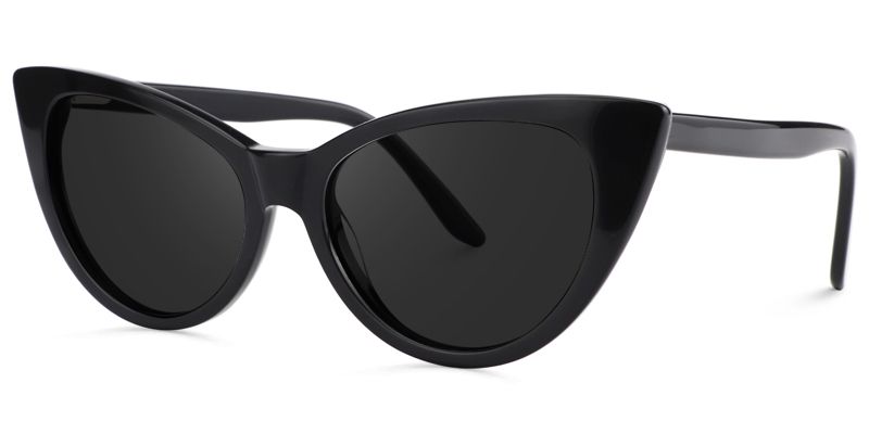 Marilyn Black Frame Sunglasses with Cat Eye Style | ZEELOOL UK1