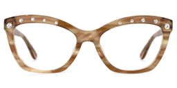 Fraty Cateye Brown Glasses0