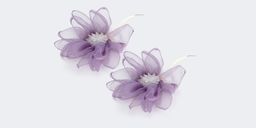 Stylish Petal Shaped Purple Earrings0