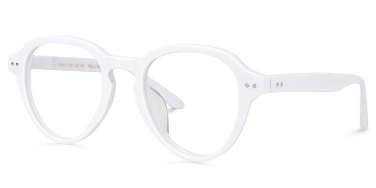 Dobbs Round White Glasses