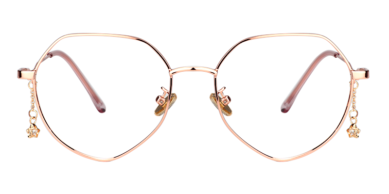 Geometric Pink Glasses | Zeelool Eyewear0