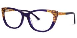 Eddie Cateye Dark-Purple Glasses1