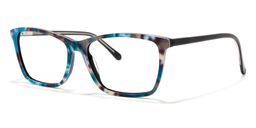 Edison Rectangle Blue-Floral Glasses2
