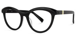 Sean Cat Eye Black Glasses1