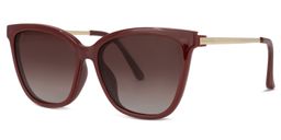 Tranika Cateye Dark-Red Glasses1