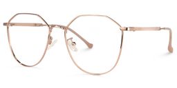 Magaly Geometric Rose-Gold Glasses1
