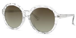 Lila Round Clear Sunglasses1