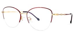 Jesenia Geometric Red Glasses1