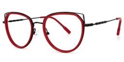 Ethan Cateye Red Glasses1