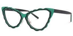Farley Cateye Green Glasses1