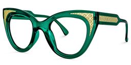 Farrar Cateye Dark-Green Glasses1
