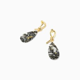 Stylish Water-Drop Shape Marble Earrings0