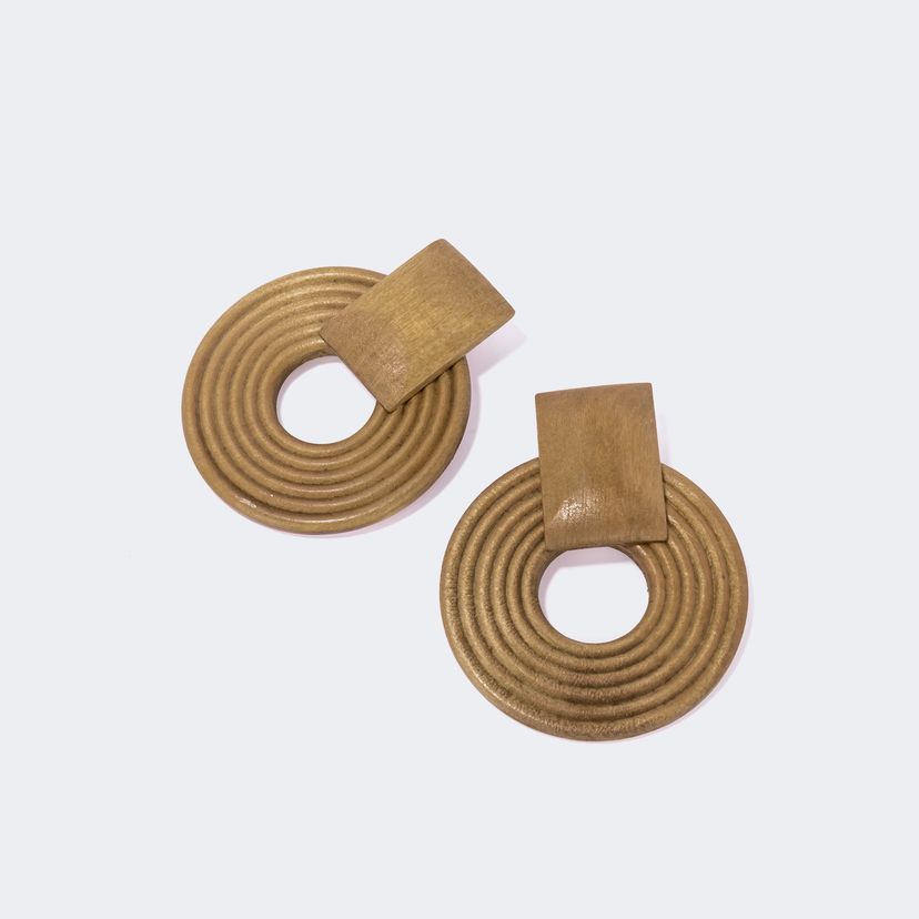 Stylish Acetate Brown Earrings