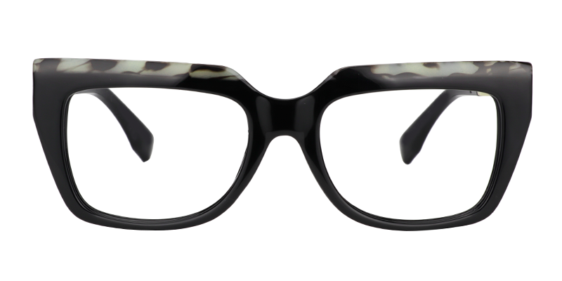 Rectangle Black Glasses | Zeelool Prescription Glasses0