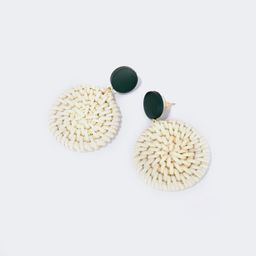 Stylish Round Weave Earrings0