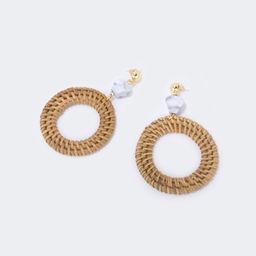 Stylish Round Weave Earrings0