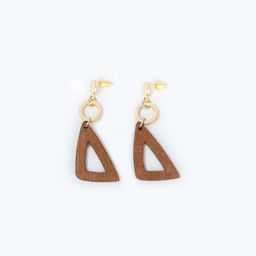 Vintage Triangle Brown Earrings 1