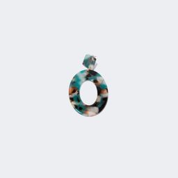 Stylish Oval Peacock-Green Floral Earrings 2