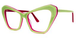 Benita Cateye Green Glasses1