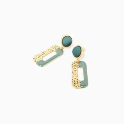 Stylish Arch Green Earrings0
