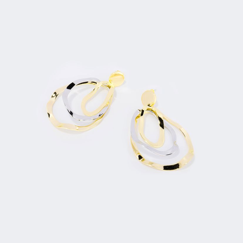 Stylish Pear-Shaped Metal Earrings