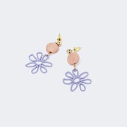 Stylish Purple Daisy Earrings0