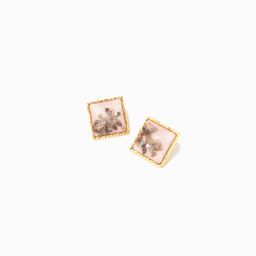 Stylish Square Pink-Floral Earrings0