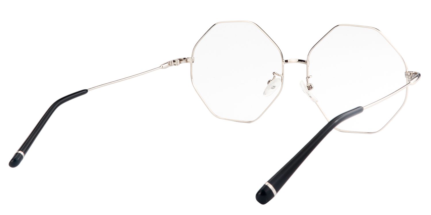 Petaloid Silver Glasses | Zeelool Glasses5