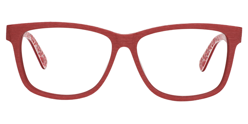 Arlen Rectangle Red Glasses