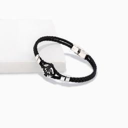 Vintage Compass Leather Bracelet0