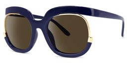 Darice Dark-Blue Round Sunglasses1