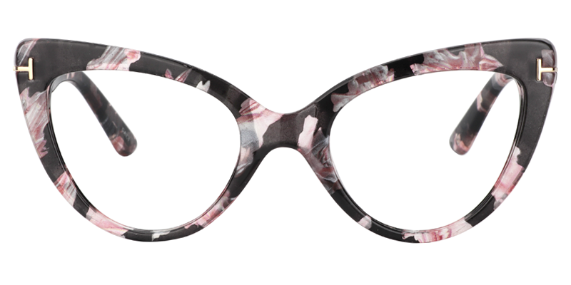 Kristin Cat Eye Pink Floral Glasses