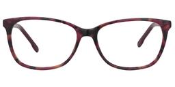 Belinda Rectangle Red Floral Glasses0