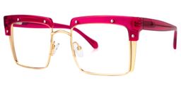 Kiana Bright-Pink Square Glasses1