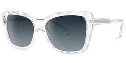 Edna Clear Rectangle Sunglasses1