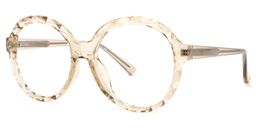 Lila Round Beige Glasses1