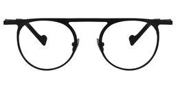 Baillie Round Black Glasses0