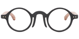 Alexis Round Black Glasses0