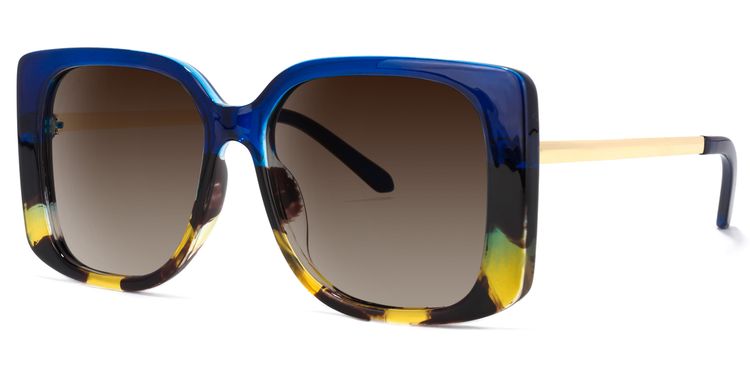 Nancy Square Blue Sunglasses