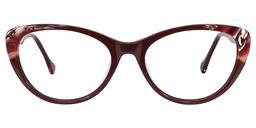 Hertha Cateye Red Glasses0
