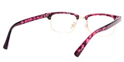 Antonio Rectangle Red/Pink Glasses5