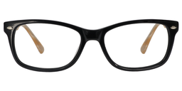 Aaron Rectangle Black Glasses0