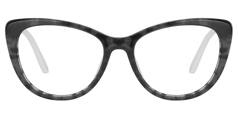 Cateye Black & White  Glasses | Zeelool Eyeglass Frames0