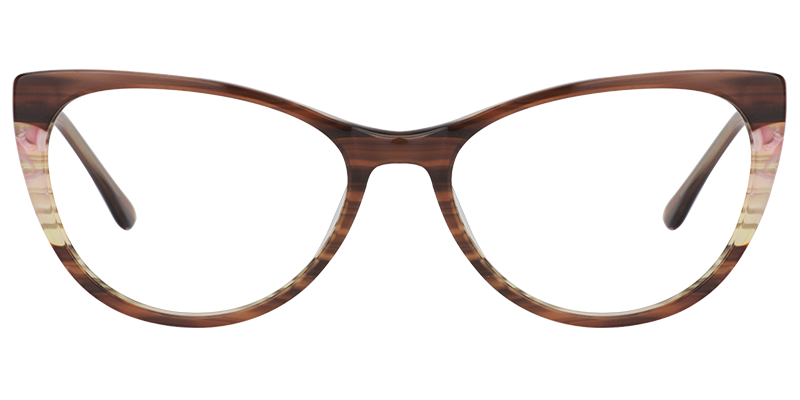 Oval Brown Glasses | Zeelool Eyeglass Frames0