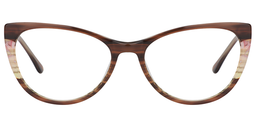 Grace Oval Light Brown Glasses0