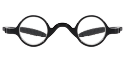 Angelina Round Black Reading Glasses0