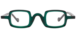 Sheila Square Dark-Green Glasses0