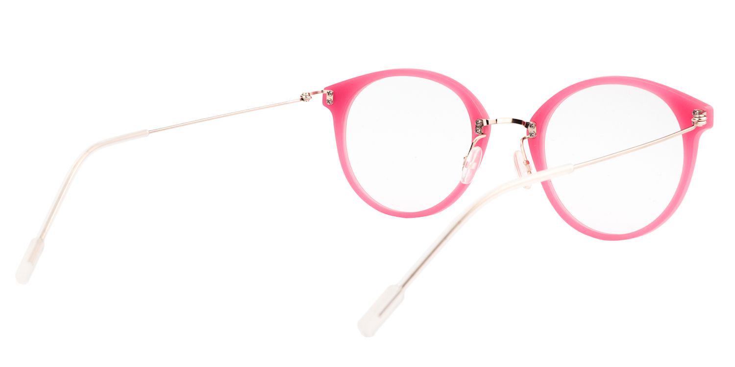 Round Rosered Glasses | Zeelool Glasses5