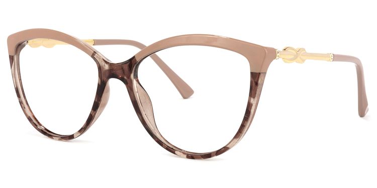 Omari Cateye Cameo-Brown Glasses