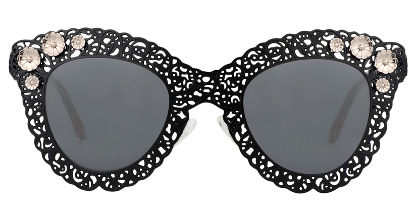Blanche Cat-eye Black Sunglasses